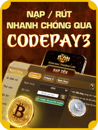 Nạp rút iWin nhanh chóng qua Codepay3
