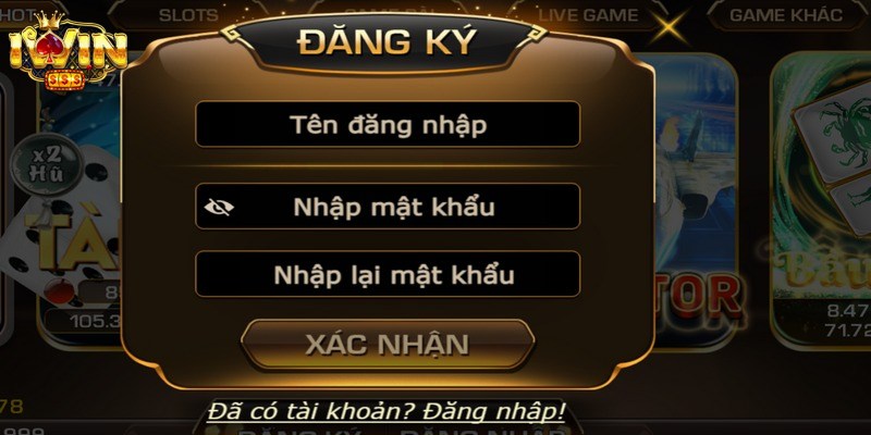 Quá trình thực hiện đăng ký iWin diễn ra đơn giản 