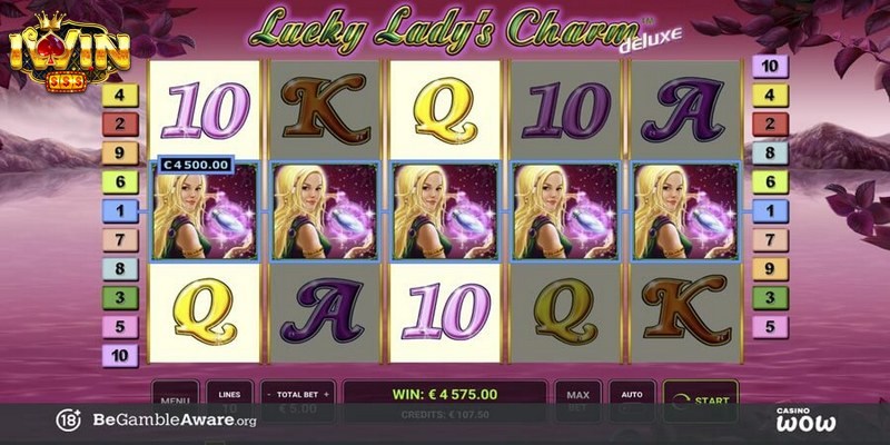 Lucky Lady’s Charm iWin - Khám Phá Bí Mật Của Nàng May Mắn 3 Hãy dùng vòng quay miễn phí để tối ưu chiến thắng khi chơi game